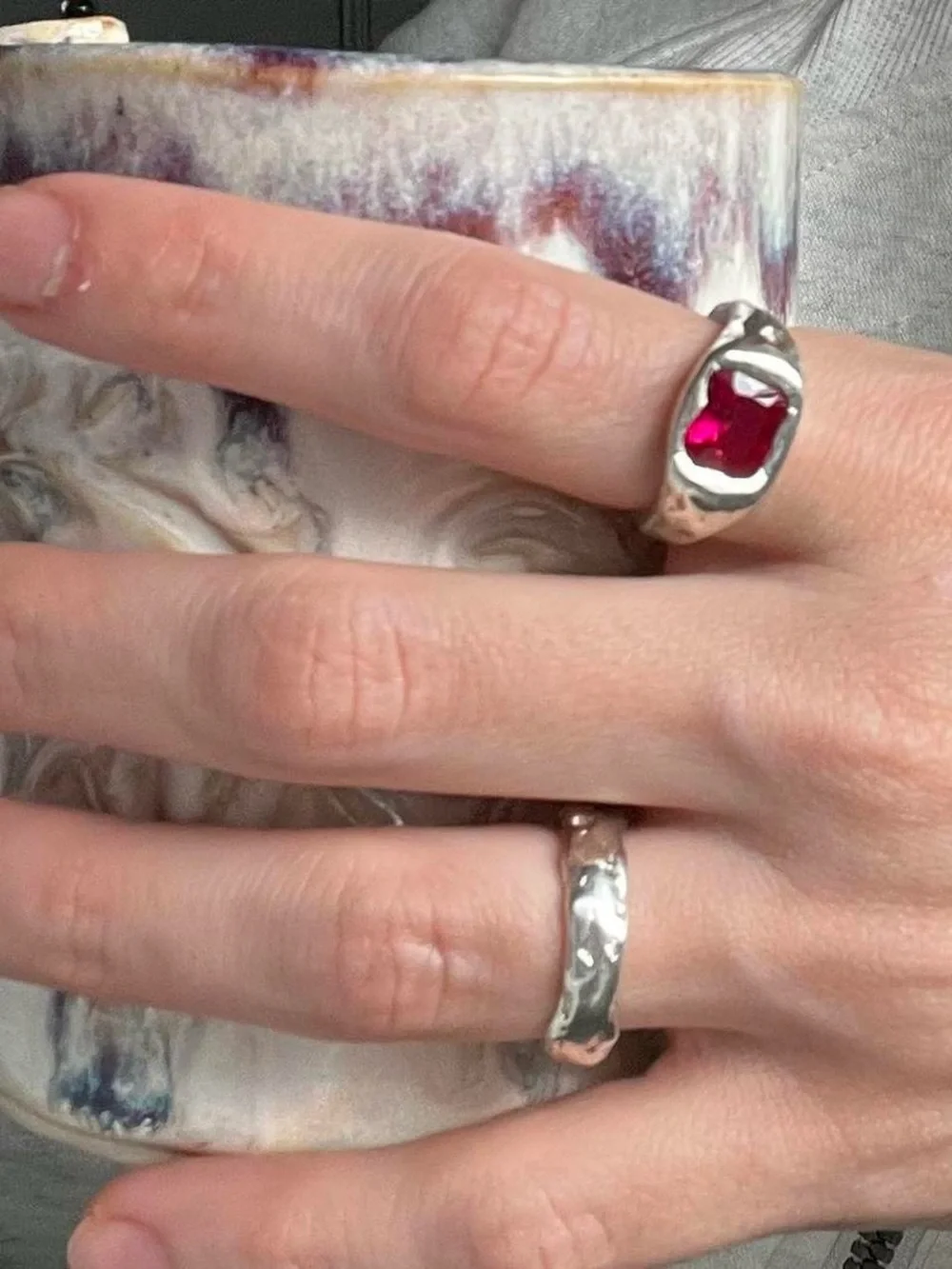 Sterling Silver Ruby Ring